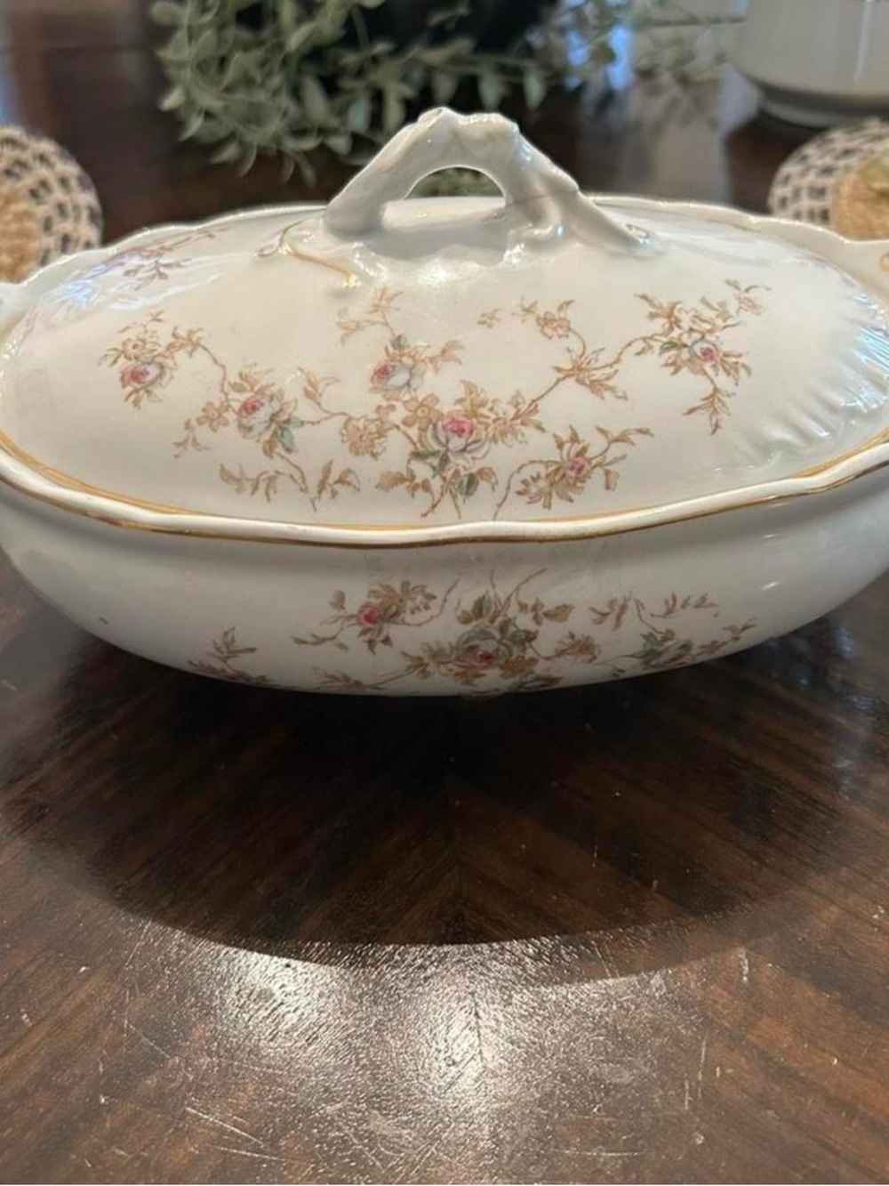 Floral China Casserole Dish